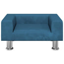 sofa til børn 50x40x26,5 cm fløjl blå