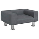 sofa til børn 50x40x26,5 cm fløjl mørkegrå