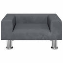 sofa til børn 50x40x26,5 cm fløjl mørkegrå