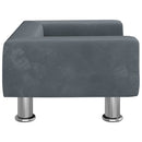 sofa til børn 50x40x26,5 cm fløjl mørkegrå
