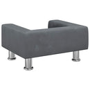 sofa til børn 50x40x26,5 cm fløjl mørkegrå