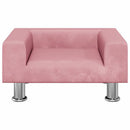 sofa til børn 50x40x26,5 cm fløjl lyserød