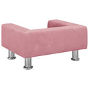 sofa til børn 50x40x26,5 cm fløjl lyserød