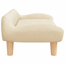 sofa til børn 70x40x24 cm stof cremefarvet