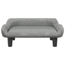 sofa til børn 70x40x24 cm velour lysegrå