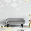 sofa til børn 70x40x24 cm velour lysegrå