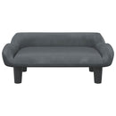 sofa til børn 70x40x24 cm velour mørkegrå