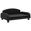 sofa til børn 70x45x30 cm kunstlæder sort