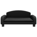 sofa til børn 70x45x30 cm kunstlæder sort