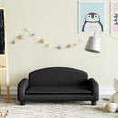 sofa til børn 70x45x30 cm kunstlæder sort
