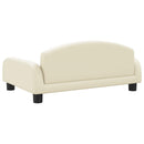 sofa til børn 70x45x30 cm kunstlæder cremefarvet