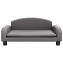 sofa til børn 70x45x30 cm kunstlæder grå