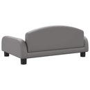 sofa til børn 70x45x30 cm kunstlæder grå