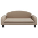 sofa til børn 70x45x30 cm kunstlæder cappuccinofarvet