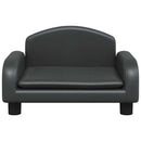 sofa til børn 50x40x30 cm kunstlæder sort
