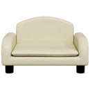 sofa til børn 50x40x30 cm kunstlæder cremefarvet