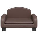 sofa til børn 50x40x30 cm kunstlæder brun