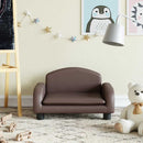 sofa til børn 50x40x30 cm kunstlæder brun