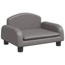 sofa til børn 50x40x30 cm kunstlæder grå