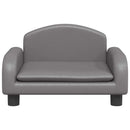 sofa til børn 50x40x30 cm kunstlæder grå