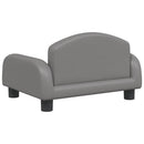 sofa til børn 50x40x30 cm kunstlæder grå