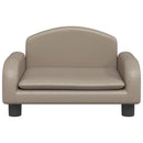 sofa til børn 50x40x30 cm kunstlæder cappuccinofarvet