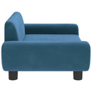 sofa til børn 70x45x33 cm velour blå