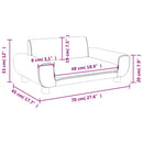 sofa til børn 70x45x33 cm velour blå