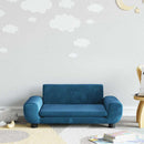sofa til børn 70x45x33 cm velour blå