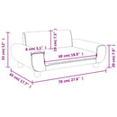 sofa til børn 70x45x33 cm velour lysegrå