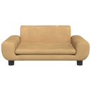 sofa til børn 70x45x33 cm velour brun