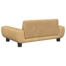 sofa til børn 70x45x33 cm velour brun