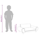sofa til børn 70x45x33 cm velour brun