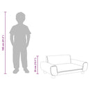 sofa til børn 70x45x33 cm velour cremefarvet