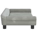 sofa til børn 100x50x26 cm velour lysegrå