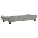 sofa til børn 100x50x26 cm velour lysegrå