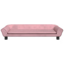 sofa til børn 100x50x26 cm velour lyserød