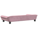 sofa til børn 100x50x26 cm velour lyserød