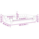 sofa til børn 100x50x26 cm velour lyserød