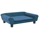 sofa til børn 70x45x26 cm velour blå
