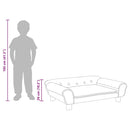 sofa til børn 70x45x26 cm velour mørkegrå