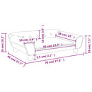 sofa til børn 70x45x26 cm velour sort