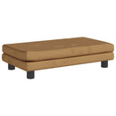 børnesofa med fodskammel 100x50x30 cm fløjl brun