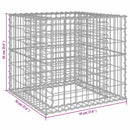 gabionkurv 70x70x65 cm galvaniseret jern sølvfarvet