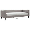 daybed med madras 80x200 cm stof gråbrun