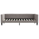 daybed med madras 80x200 cm stof gråbrun