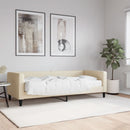 daybed med madras 80x200 cm stof cremefarvet