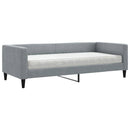 daybed med madras 90x200 cm stof lysegrå