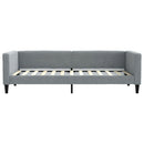 daybed med madras 90x200 cm stof lysegrå