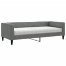 daybed med madras 90x200 cm stof mørkegrå